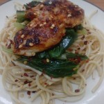 Asian Chicken BBQ Spagetty with Pok Cay Asian Chicken BBQ Spagetty with Pok Cay