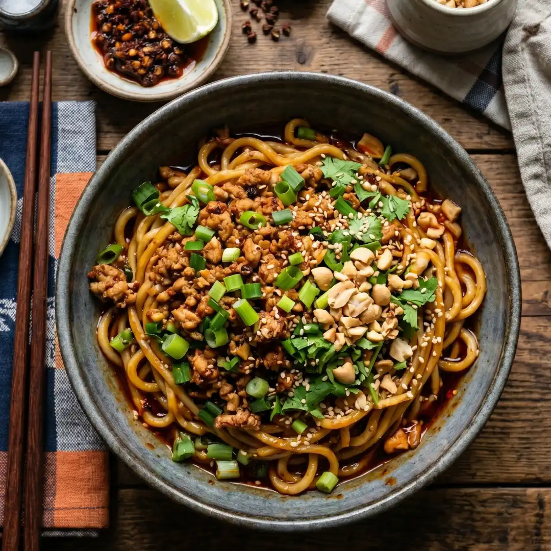 Dan Dan Chicken Noodles